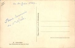 VINTAGE POSTCARD Boat of Holy sin Malo Terreneuvas in the port