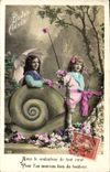 CPA Escargot Enfants