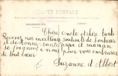 VINTAGE POSTCARD Snail Children