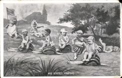 CPA Escargot Enfants Nos gentils Poupons 