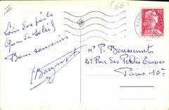 VINTAGE POSTCARD Automobile Banyuls Snail Dog