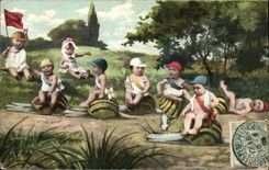 CPA Escargot Enfants