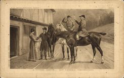 La caza del perro de Chiens de la POSTAL de la VENDIMIA tiene su salud