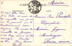 POSTAL Militaria de la VENDIMIA el acampar de Morrocans después de la batalla de Vic en Aisne