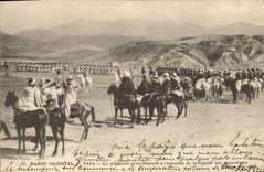CPA Militaria Maroc Oriental Taza La premiere prise d'armes a l'occasion de la remise des decorations