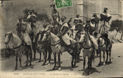 Juerga de Militaria de la POSTAL de la VENDIMIA de Spahis
