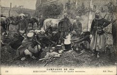 CPA Militaria Ribecourt Campement de Spahis marocains