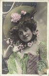 VINTAGE POSTCARD Theater Woman De Norez