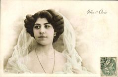 VINTAGE POSTCARD Theater Woman Eline Oreao