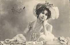 VINTAGE POSTCARD Theater Woman Gazdy Aranka