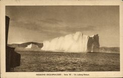 VINTAGE POSTCARD Polar Eskimo Missions a floating iceberg