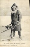 CPA Polaire Pres du Cercle Arctique Un missionnaire en voyage Pole Nord