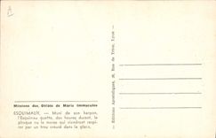 VINTAGE POSTCARD Polaire Mission of Oblats of Marie Immaculee Eskimos Seal Fishes