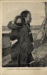 CPA Polaire Comment les Mamans Esquimaux portent leurs bebes