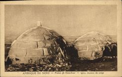 VINTAGE POSTCARD Polar North America Palate of whiteness Igloo house of snow