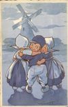 CPA Fantaisie Illustrateur Enfants Moulin a vent