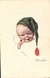 CPA Fantaisie Illustrateur Enfant Bonnet de nuit