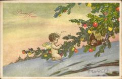 CPA Fantaisie Illustrateur Ange