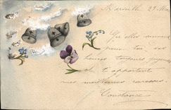 VINTAGE POSTCARD Fantasy (drawing with the hand) Bells