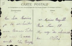 CPA Fantaisie (dessin a la main) Fleurs