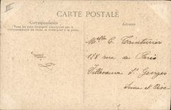 El bretón de la pesca de la POSTAL de la VENDIMIA viste el tipo de pescador del mar de Quimper