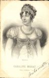 Reina de Caroline Murat de la POSTAL de la VENDIMIA de Nápoles