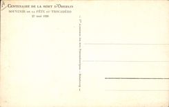 Ministro de Jean Federico Oberlin de la POSTAL de la VENDIMIA de Valdersbach al redondo del aplauso de la roca