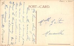 Jinete de la caza del perro de los perros de la POSTAL de la VENDIMIA