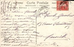 Salas de estar de la caza del perro de los perros de la POSTAL de la VENDIMIA de París el último de Debucher de Maissen Stag