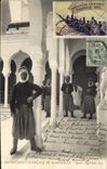 CPA Militaria Exposition coloniale de Marseille Spahis Algeriens Vignette 1906