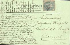 VINTAGE POSTCARD Militaria Fair colonial of Marseilles Spahis Algerian Label 1906