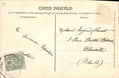 El acampar colonial de Militaria Marsella de la POSTAL de la VENDIMIA del Yahis argelino mecanografía favorablemente