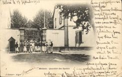 CPA Militaria Medeah Quartier des Spahis 