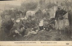 CPA Militaria Spahis Marocains dans une ferme