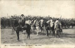 CPA Militaria Tunisie Cavaliers arabes Goum des Zibans