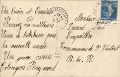 CPA Fantaisie Lune Bonne annee