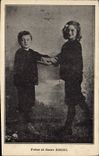 VINTAGE POSTCARD Theater Brother and Angel sister