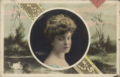 VINTAGE POSTCARD Theater Fantasy Woman Swan