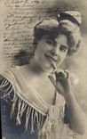 VINTAGE POSTCARD Theater Fantasy Caux Woman