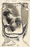 VINTAGE POSTCARD Theater Fantasy Bargy Woman