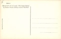 Misión polar del ND de la POSTAL de la VENDIMIA del iglú pesado de Mary S Alaska la misión católica pasada antes del Polo Norte