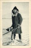 VINTAGE POSTCARD Polar Missionary in apostolic round At the Eskimos of the Arctic Ocean Alaska
