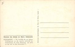 VINTAGE POSTCARD Polar Missions of the oblats of Immaculate Marie Eskimos