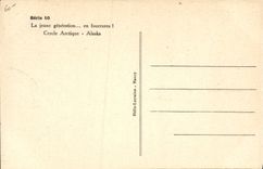 VINTAGE POSTCARD Polaire the young generation in furs Rings Arctic Alaska