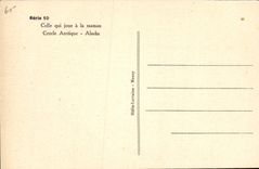 CPA Polaire Celle qui joue a la maman Cercle Arctique Alaska