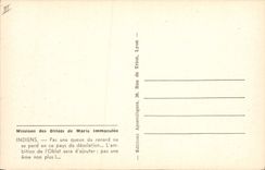 CPA Polaire Missions des oblats de Marie Immaculee Indiens 