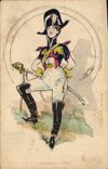 VINTAGE POSTCARD Fantasy Illustrator Gendarme 1830 Militaria