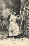 VINTAGE POSTCARD Fantaisie Woman Be engaged