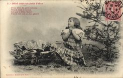 CPA Fantaisie Enfant Bebe veut un petit frere 