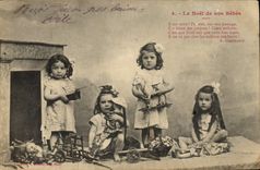 VINTAGE POSTCARD Fantasy Child Christmas of our babies